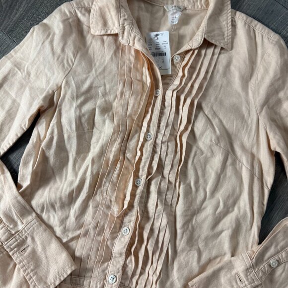 NWT J. Crew Long Sleeve Tiered Pleated Tunic Dress Women's Size 0 - Picture 4 of 7